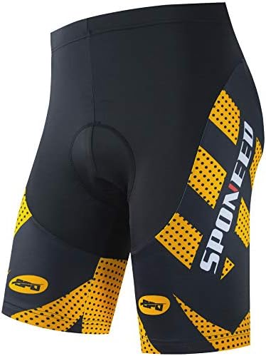 sponeed Mens Cycling Shorts Padded Bicycle Riding Pants Bike Biking Clothes Cycle Wear Tights