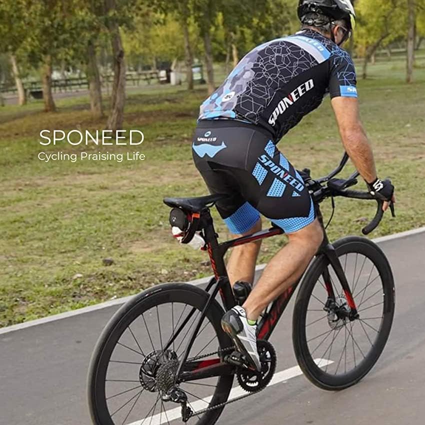 sponeed Mens Cycling Shorts Padded Bicycle Riding Pants Bike Biking Clothes Cycle Wear Tights