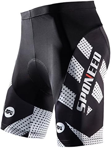 sponeed Mens Cycling Shorts Padded Bicycle Riding Pants Bike Biking Clothes Cycle Wear Tights