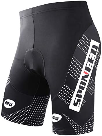 sponeed Mens Cycling Shorts Padded Bicycle Riding Pants Bike Biking Clothes Cycle Wear Tights