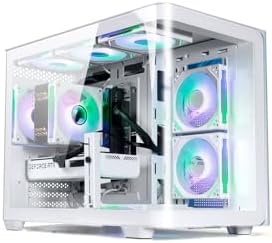 suevery Prebuilt Gaming PC Core 14th gen I9 14900HX 24Cores 32Threads Up to 5 8G  RTX 5060TI 8G  DDR5 16G RAM  Nvme 1TB SSD Tower Desktop Computer White WiFi