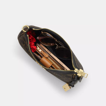 teri shoulder bag in loved signature canvas with charms