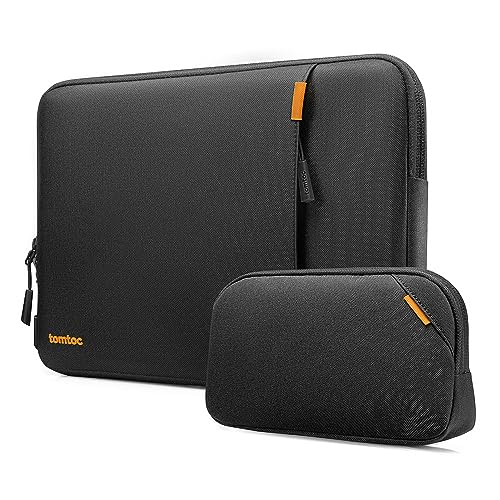 tomtoc Juego de fundas protectoras 360 para MacBook Air M3/A3113 2024, M2/A2681 M1/A2337, 13 MacBook Pro M2/A2686 M1/A2338, resistente al agua, a prueba de golpes, con bolsa para accesorios