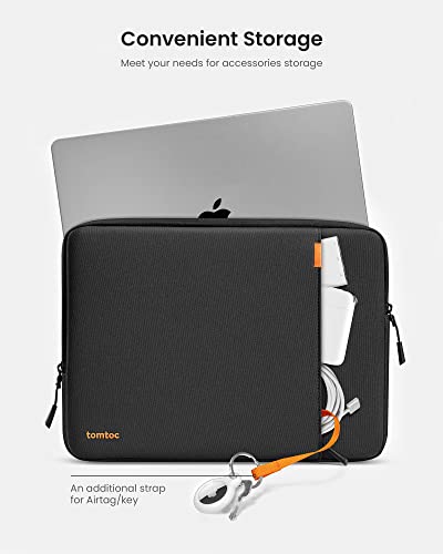 tomtoc Juego de fundas protectoras 360 para MacBook Air M3/A3113 2024, M2/A2681 M1/A2337, 13 MacBook Pro M2/A2686 M1/A2338, resistente al agua, a prueba de golpes, con bolsa para accesorios
