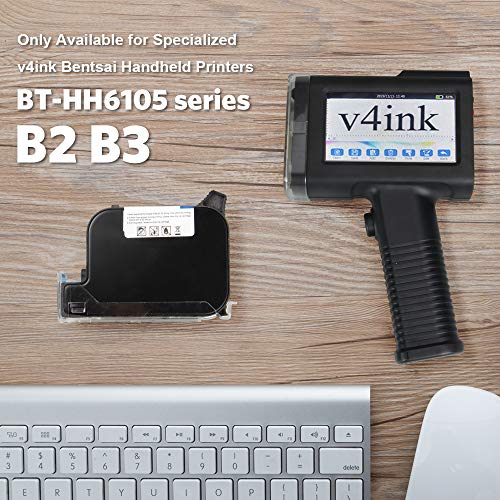 v4ink Bentsai Original Solvent Based Fast Dry Ink Cartridge BT 2585P White Ink 0 5 Inch Nozzle Compatible with Bentsai Handheld Inkjet Printer BT HH6105B2 BT HH6105B3 B10