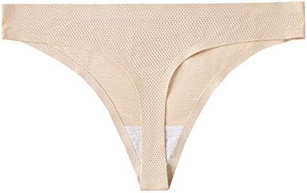 TALLA S - voenxe - Tangas para mujer, sin costuras, invisibles, sin líneas, transpirables, cómodas, ropa interior para mujer, paquete de 5 unidades