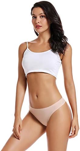 TALLA S - voenxe - Tangas para mujer, sin costuras, invisibles, sin líneas, transpirables, cómodas, ropa interior para mujer, paquete de 5 unidades