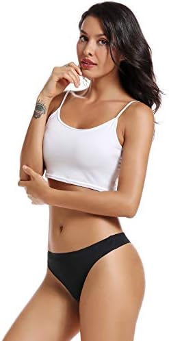 TALLA S - voenxe - Tangas para mujer, sin costuras, invisibles, sin líneas, transpirables, cómodas, ropa interior para mujer, paquete de 5 unidades