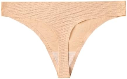 TALLA S - voenxe - Tangas para mujer, sin costuras, invisibles, sin líneas, transpirables, cómodas, ropa interior para mujer, paquete de 5 unidades