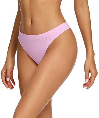 TALLA S - voenxe - Tangas para mujer, sin costuras, invisibles, sin líneas, transpirables, cómodas, ropa interior para mujer, paquete de 5 unidades