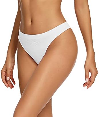 TALLA S - voenxe - Tangas para mujer, sin costuras, invisibles, sin líneas, transpirables, cómodas, ropa interior para mujer, paquete de 5 unidades