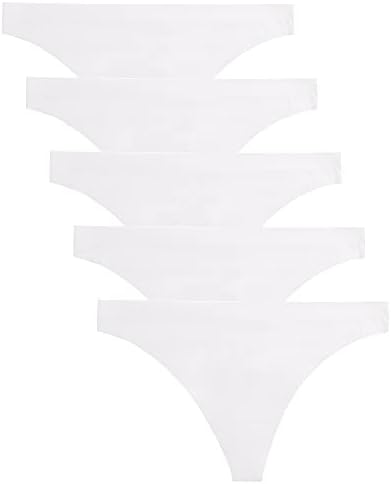 TALLA S - voenxe - Tangas para mujer, sin costuras, invisibles, sin líneas, transpirables, cómodas, ropa interior para mujer, paquete de 5 unidades