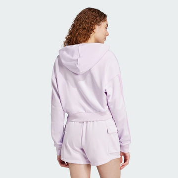 Talla M - women s  essentials 3 stripes french terry crop hoodie