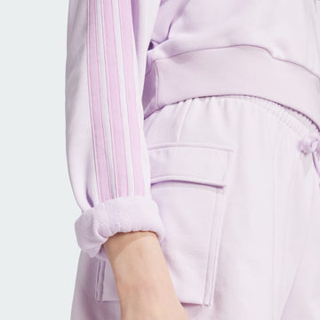 Talla M - women s  essentials 3 stripes french terry crop hoodie