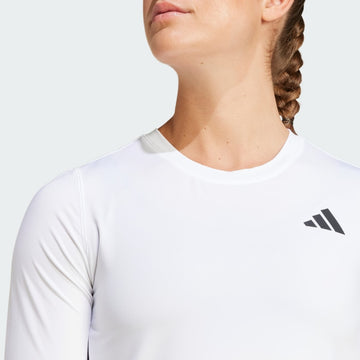 Talla L women s  essentials long sleeve 3 stripes workout top