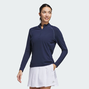 Talla L, women s  ultimate365 solid quarter zip mock polo shirt