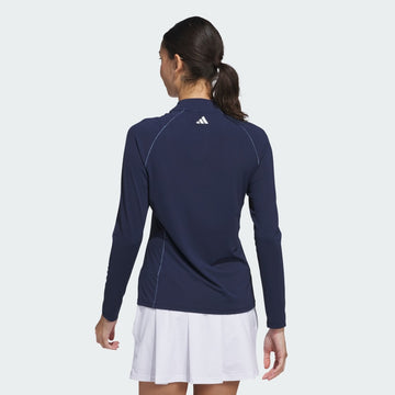 Talla L, women s  ultimate365 solid quarter zip mock polo shirt