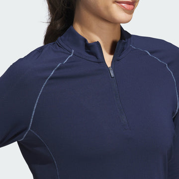 Talla L, women s  ultimate365 solid quarter zip mock polo shirt