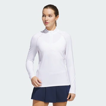 Talla L, women s  ultimate365 solid quarter zip mock polo shirt