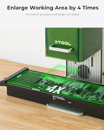 xTool F1 2 in 1 Dual Laser Engraver with Slide Extension  Rotary Extension and Smoke Purifier  Lightning Speed Portable Fiber Laser Engraver for Metal Wood