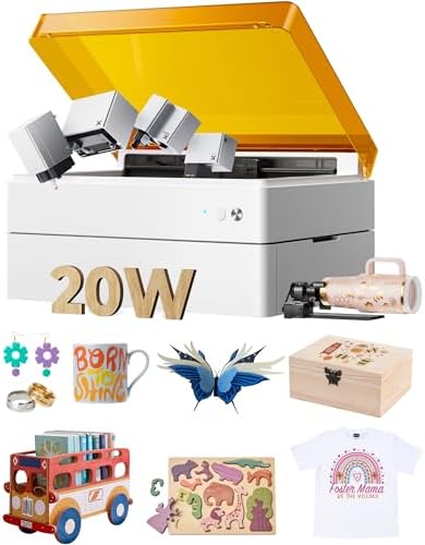 xTool M1 Ultra Laser Engraving Machine  Desktop 4 in 1 Craft Machine with 20W Laser Engraver  Inkjet Printing  Blade Cutting  Pen Drawing  Support Rotary Engraving on Tumblers   Premium Bundle