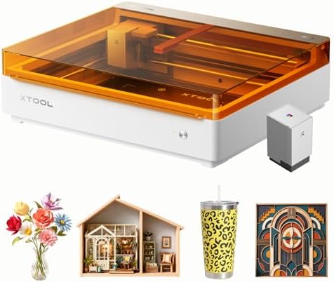 xTool M2 20W Color Craft Laser Engraver  with Dual Cameras  CMYK Inkjet Printer  RA3 Lite Rotray  Class 1 Enclosed Safe Laser Engraving Machine for Wood  Leather  Felt  Fabric  Paper  DIY Crafts