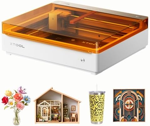 xTool M2 20W Color Craft Laser Engraver  with Dual Cameras  CMYK Inkjet Printer  RA3 Lite Rotray  Class 1 Enclosed Safe Laser Engraving Machine for Wood  Leather  Felt  Fabric  Paper  DIY Crafts