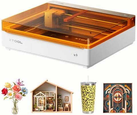 xTool M2 20W Color Craft Laser Engraver  with Dual Cameras  CMYK Inkjet Printer  RA3 Lite Rotray  Class 1 Enclosed Safe Laser Engraving Machine for Wood  Leather  Felt  Fabric  Paper  DIY Crafts