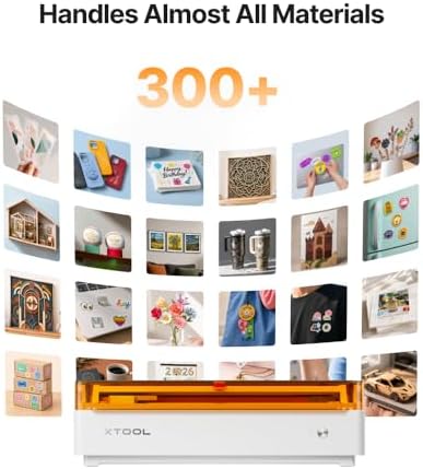xTool M2 20W Color Craft Laser Engraver  with Dual Cameras  CMYK Inkjet Printer  RA3 Lite Rotray  Class 1 Enclosed Safe Laser Engraving Machine for Wood  Leather  Felt  Fabric  Paper  DIY Crafts