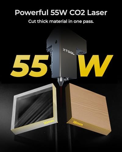 xTool P2S 55W CO2 Laser Cutter Versatile Bundle  with RA3 Rotary  Riser Base  Conveyor Feeder  Dual Smart 16MP Cameras  Curved Surface Engraving  Smart Desktop CO2 Laser Engraver Machine