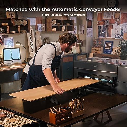 xTool P2S 55W CO2 Laser Cutter Versatile Bundle  with RA3 Rotary  Riser Base  Conveyor Feeder  Dual Smart 16MP Cameras  Curved Surface Engraving  Smart Desktop CO2 Laser Engraver Machine