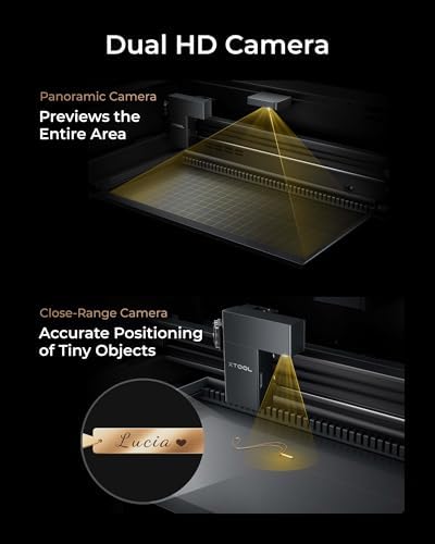 xTool P2S   F1  Smart 55W CO2 Laser Cutter   4000mm/s 2 in 1 Dual Laser Engraver  with P2 Riser Base  P2 Automatic Conveyor Feeder 39  RA2 Pro