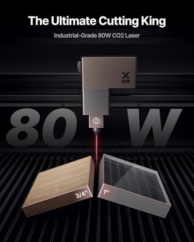 xTool P3 80W CO2 Laser Cutter Versatile Bundle  with Mobile Work Stand  Conveyor Feeder  RA3 Rotary Attachment  1200mm/s High Speed  Dual HD Camera CO2 Laser Engraver with ACS Auto Focus System